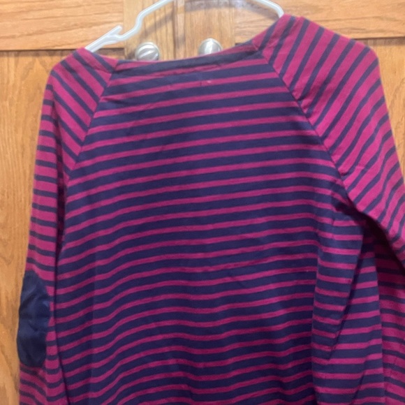 Izod Navy and Burgundy Striped Shirt - Picture 3 of 3